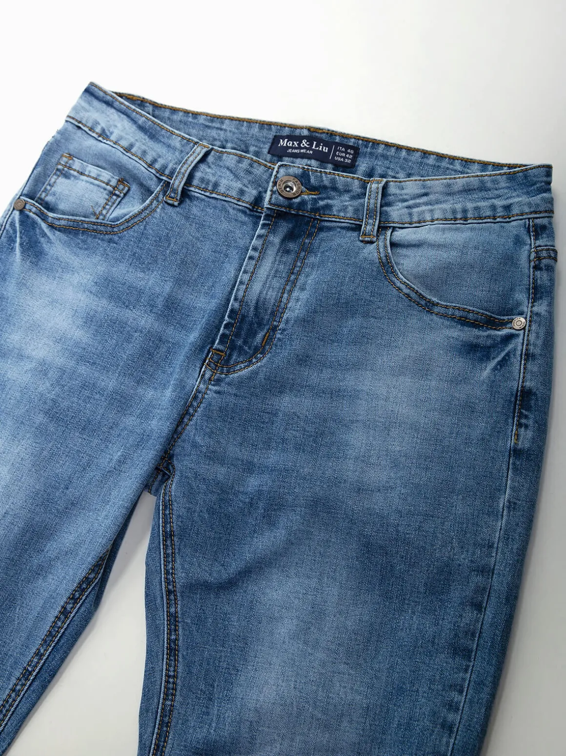 Calças ganga slim fit azul claro