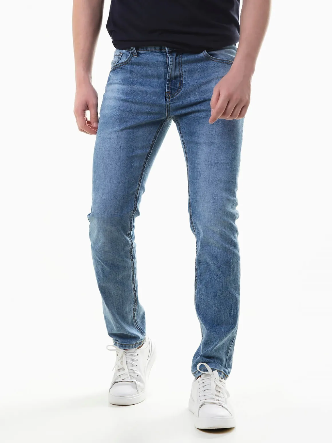 Calças ganga slim fit azul claro