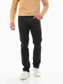 Calças ganga slim fit pretas