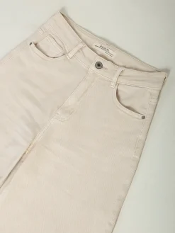 Calças ganga wide leg bege