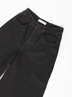 Calças ganga wide leg pretas