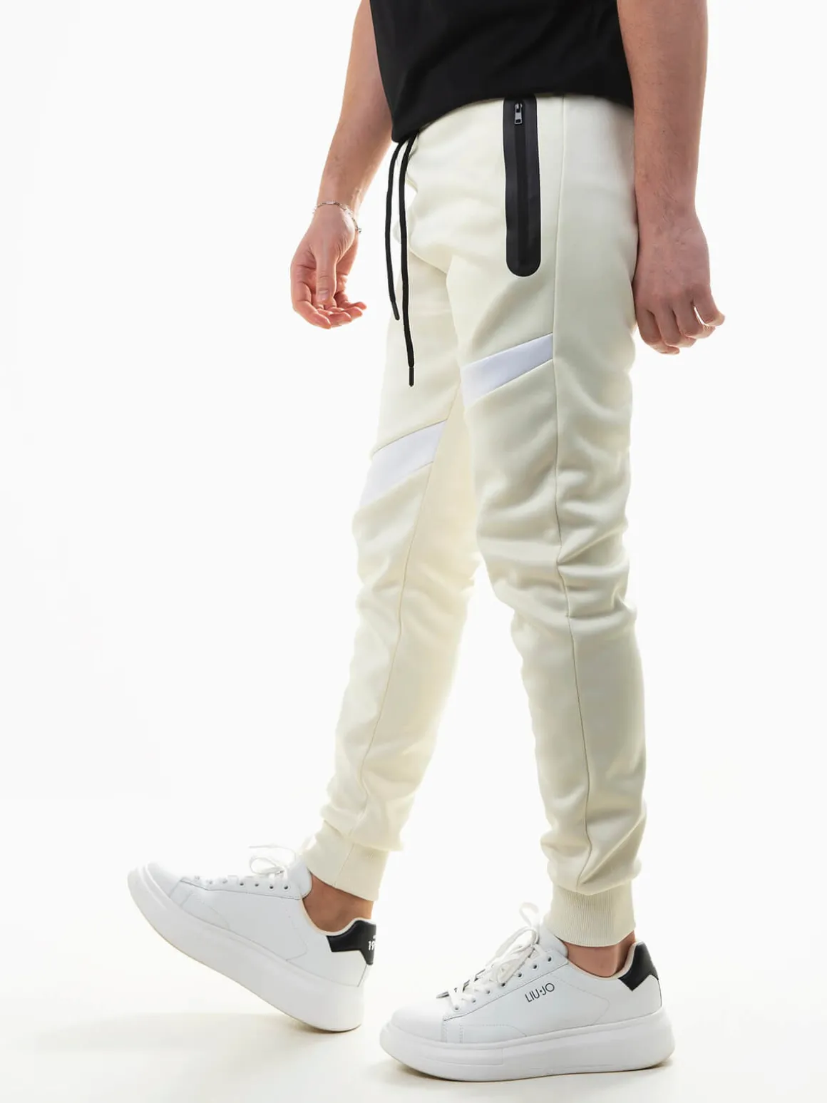 Calças jogger color block