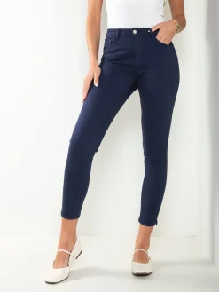 Calças justas ganga cintura alta