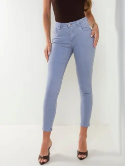 Calças justas ganga cintura alta