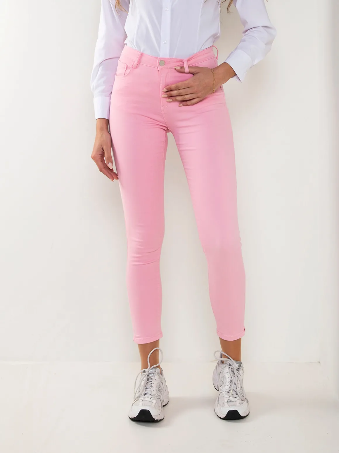 Calças justas ganga cintura alta