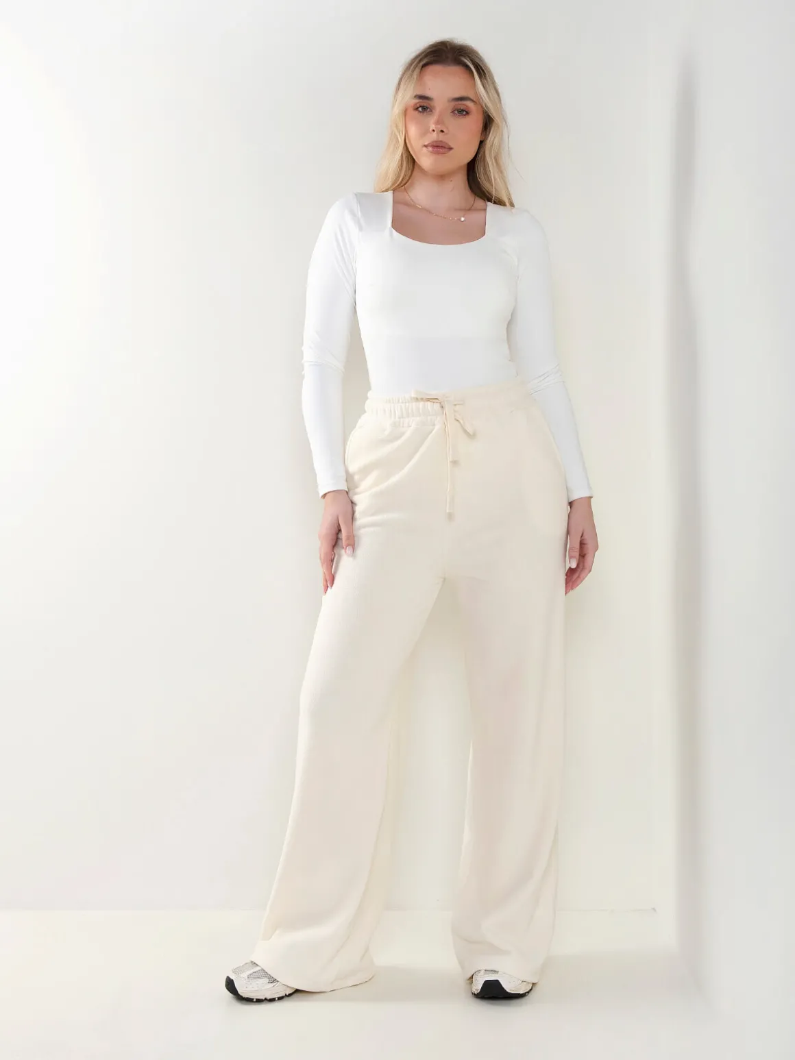 Calças polares com cintura elástica