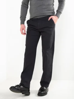 Calças slim fit cinza escuro