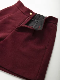 Calções alfaiataria com cintura alta