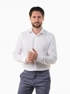 Camisa branca com textura