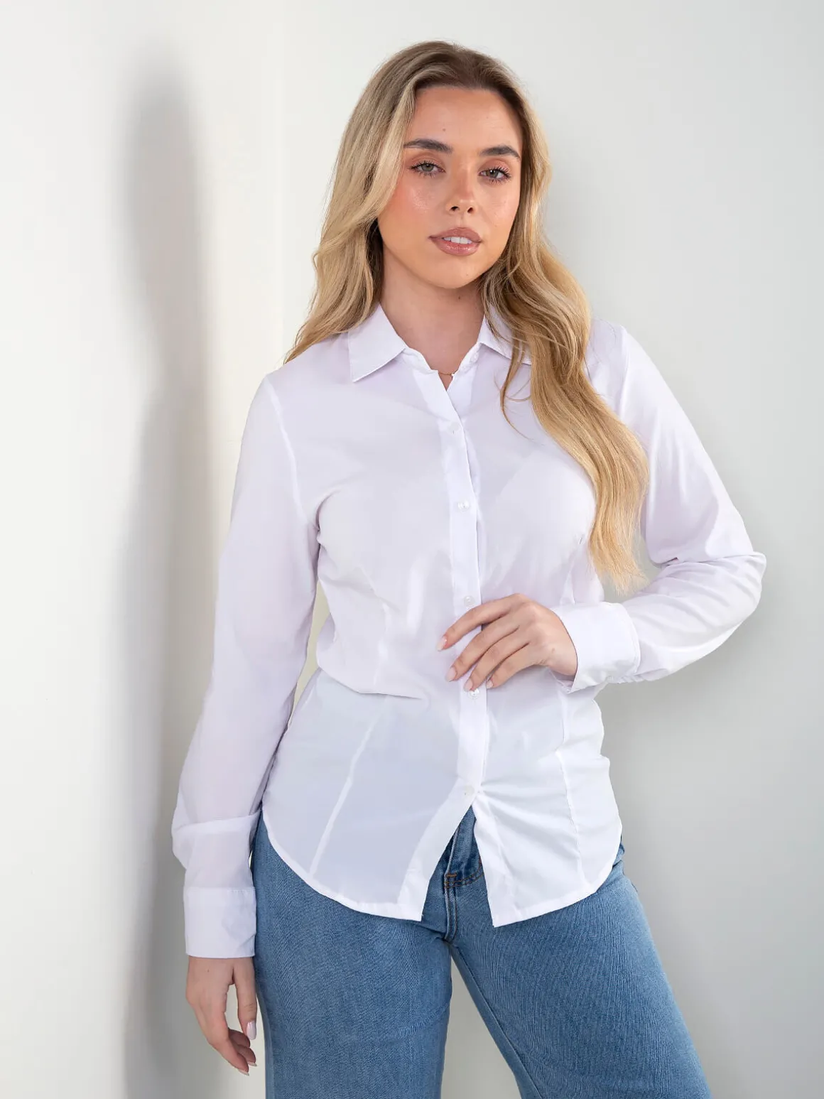 Camisa branca manga comprida