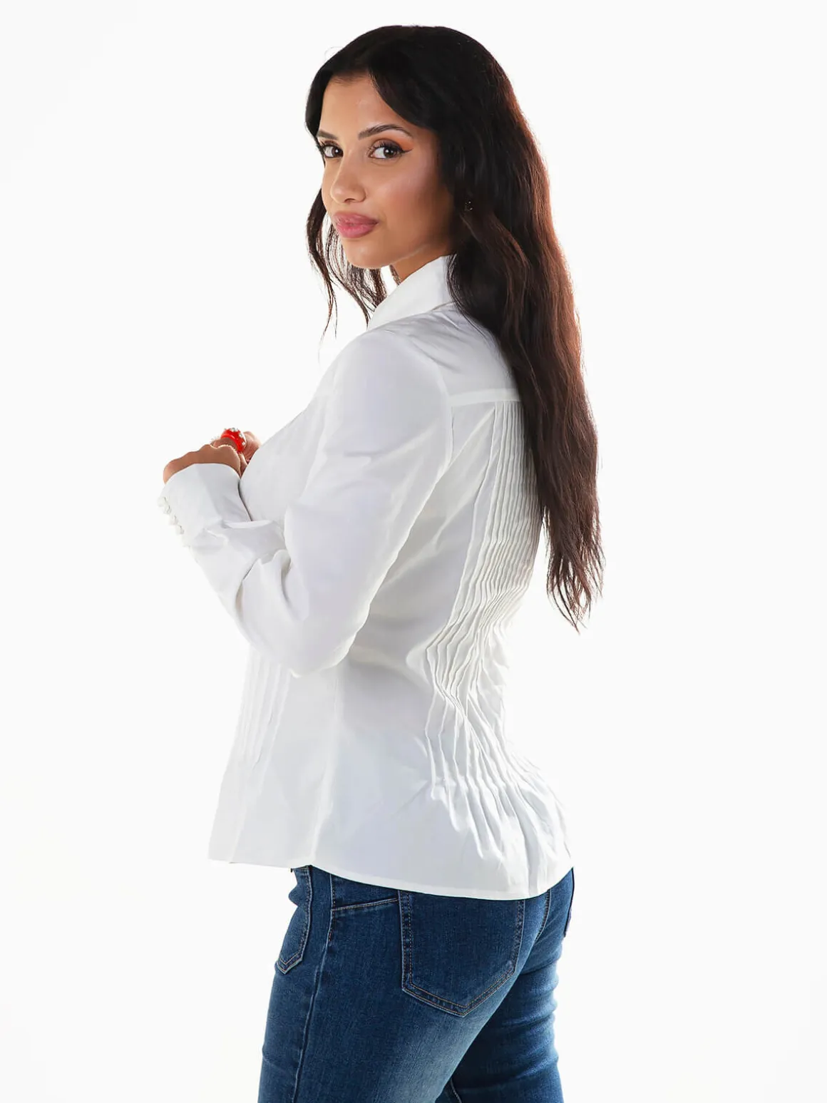 Camisa cintada manga comprida