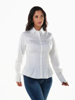 Camisa cintada manga comprida