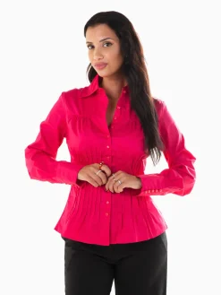 Camisa cintada manga comprida