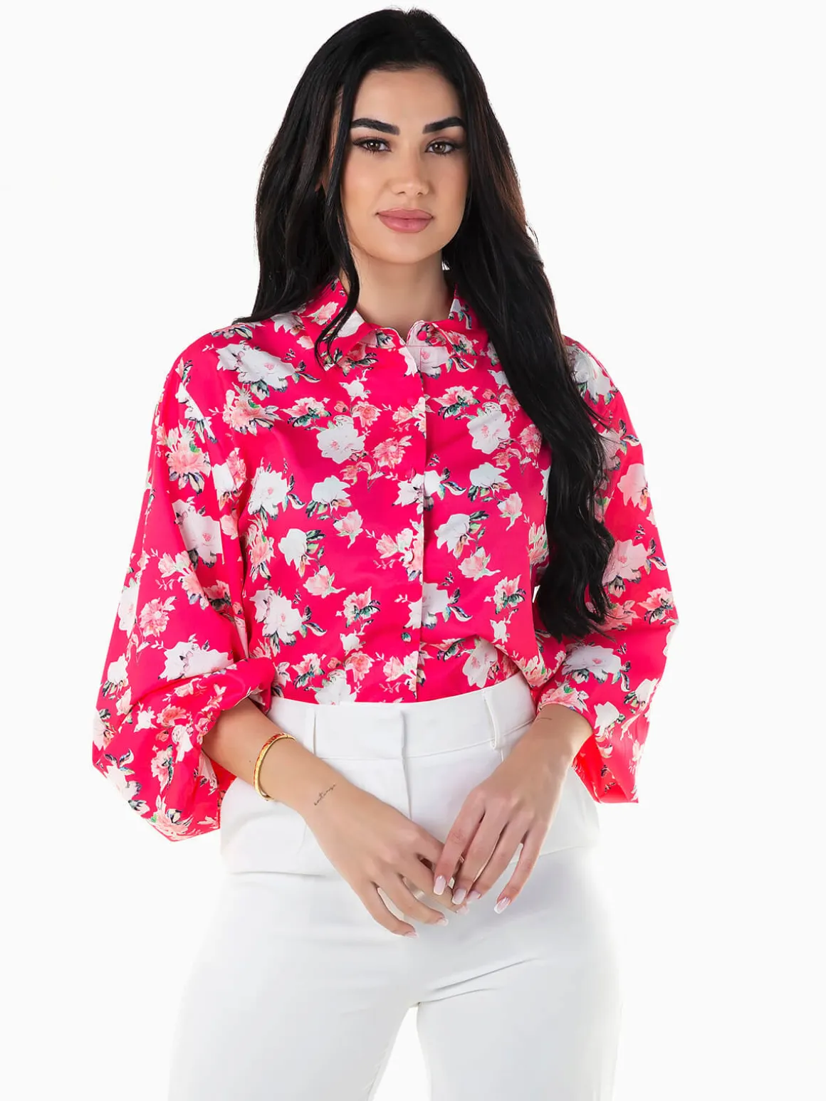 Camisa com estampado floral