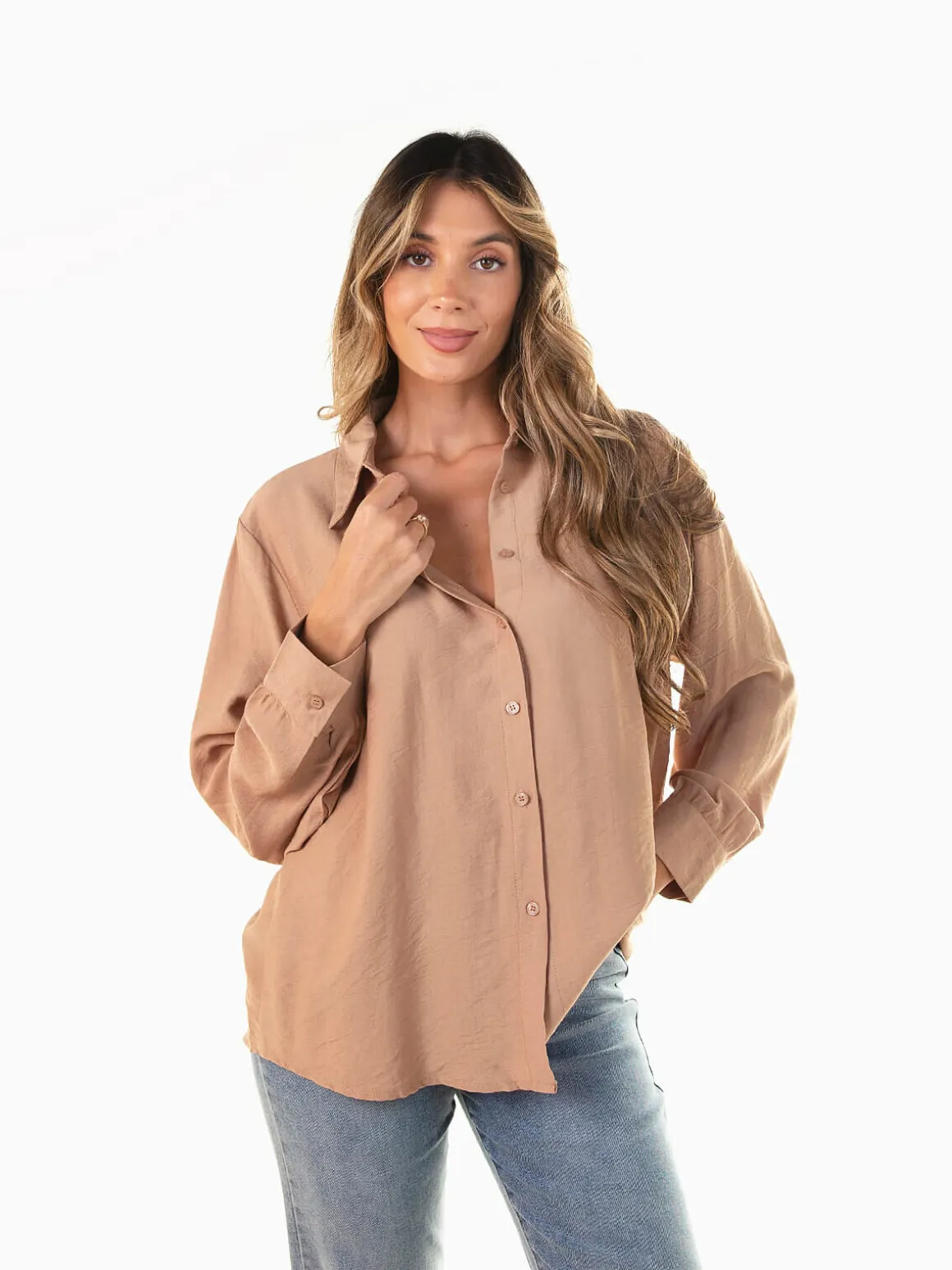 Camisa crepe fluída