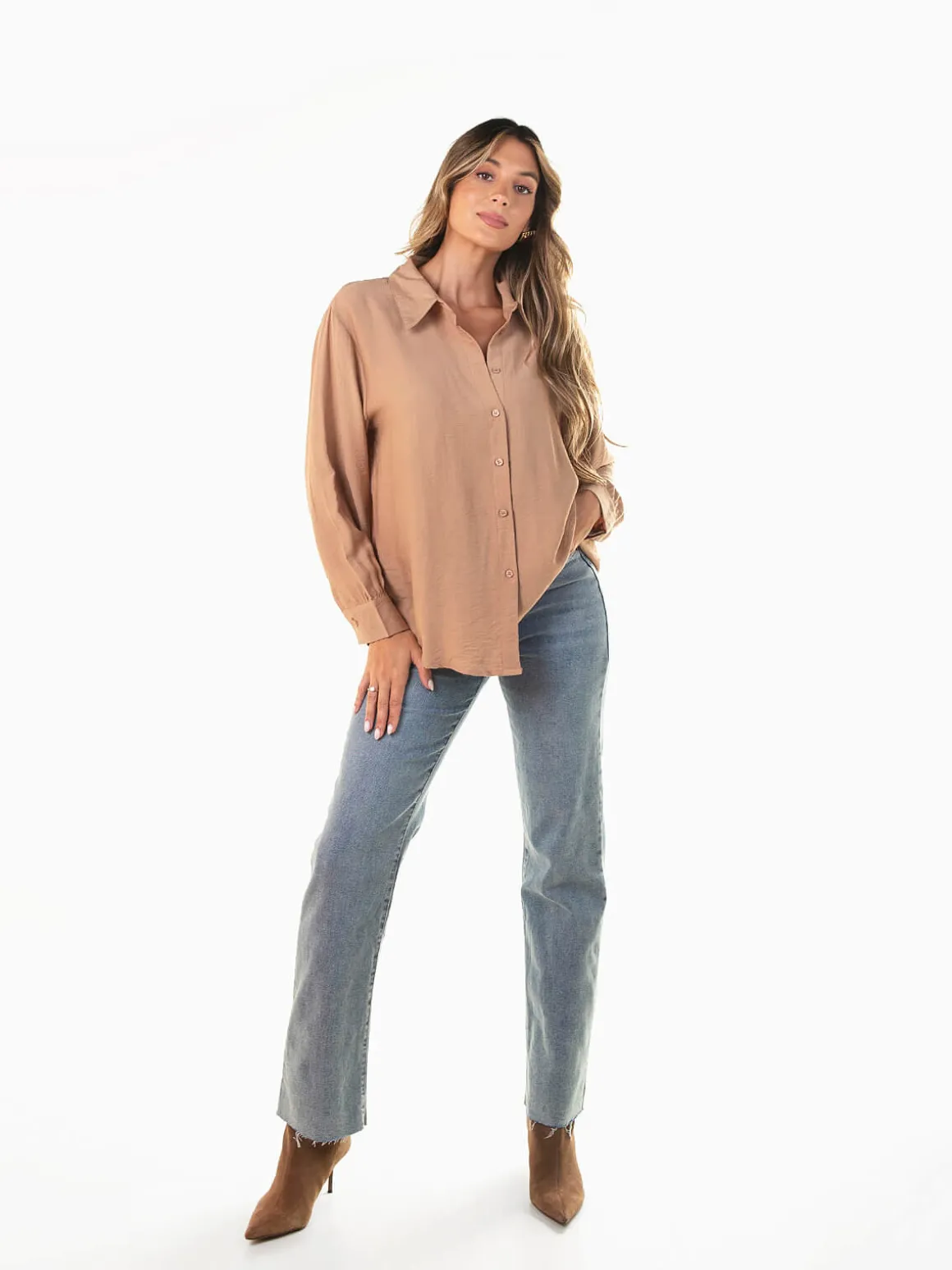 Camisa crepe fluída