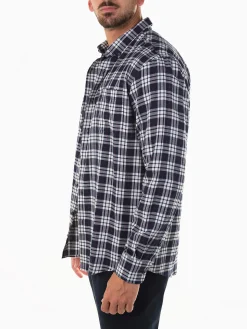 Camisa flanela azul marinho