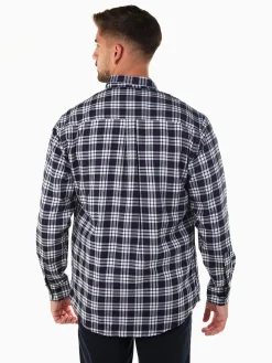 Camisa flanela azul marinho