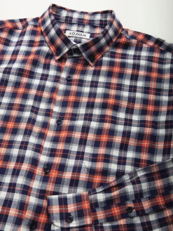 Camisa flanela com xadrez azul marinho