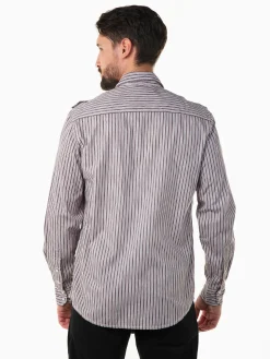 Camisa manga comprida às riscas