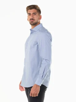 Camisa regular fit azul