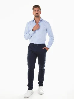 Camisa regular fit azul bebé