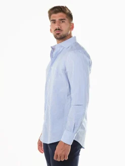 Camisa regular fit azul bebé