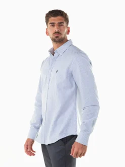 Camisa às riscas com símbolo