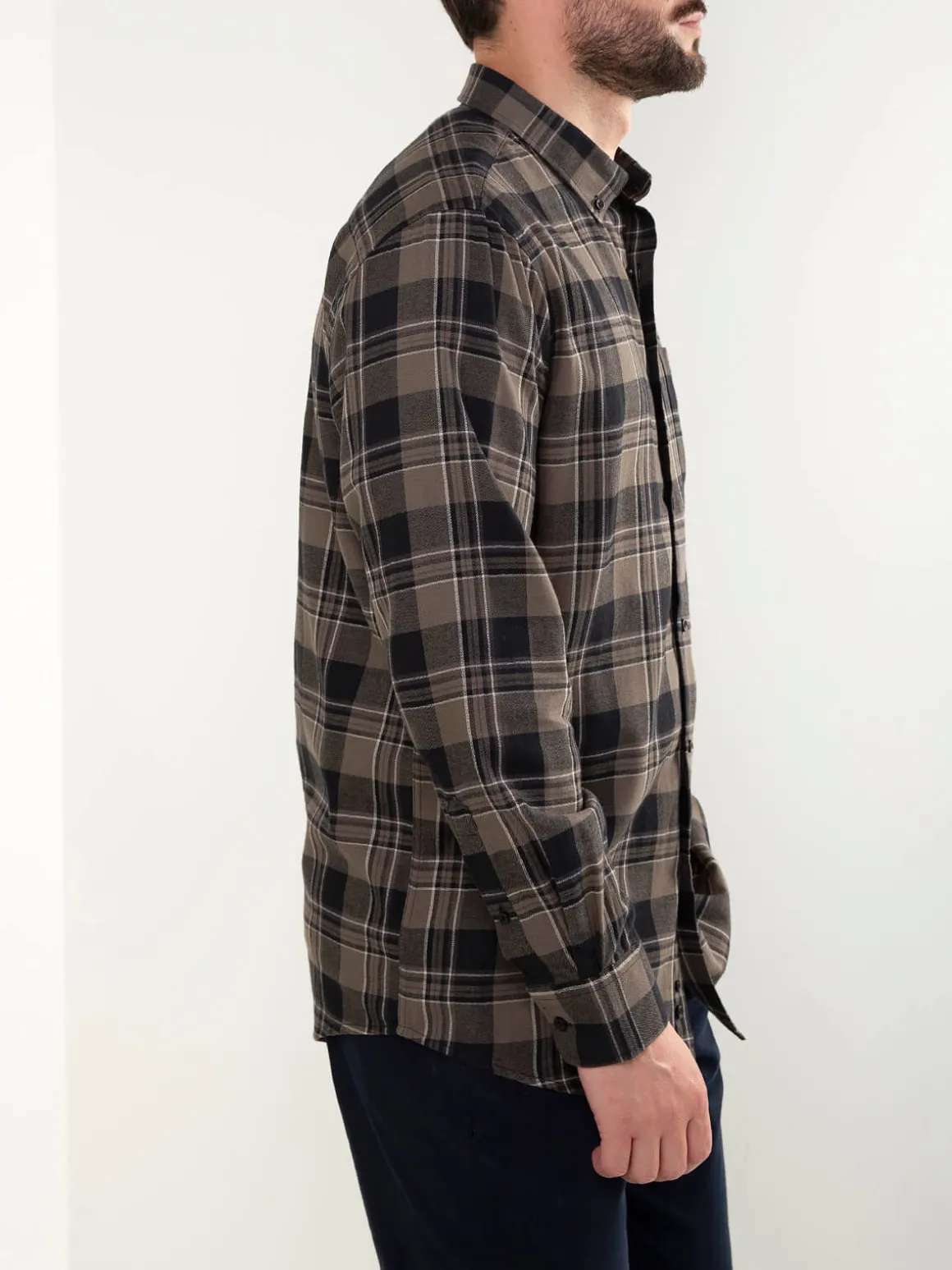 Camisa xadrez flanela verde tropa