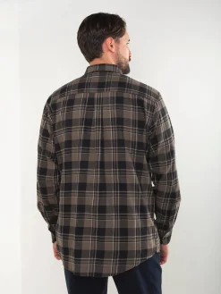 Camisa xadrez flanela verde tropa