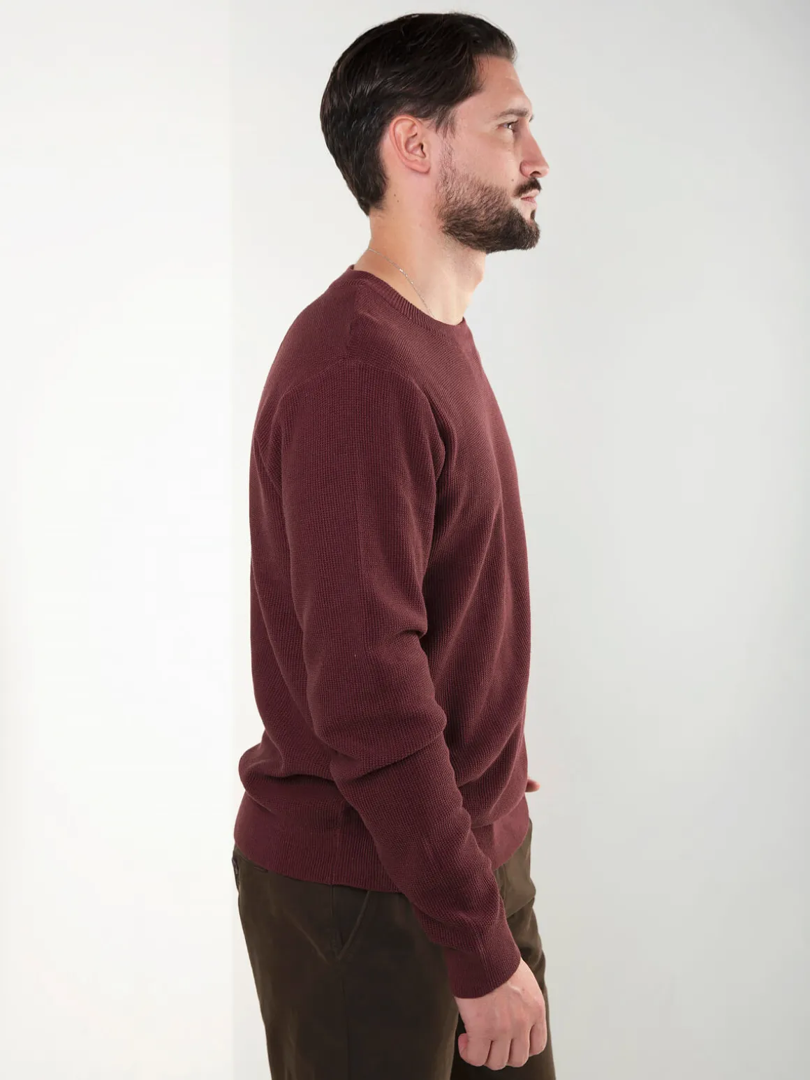 Camisola bordeaux malha estruturada