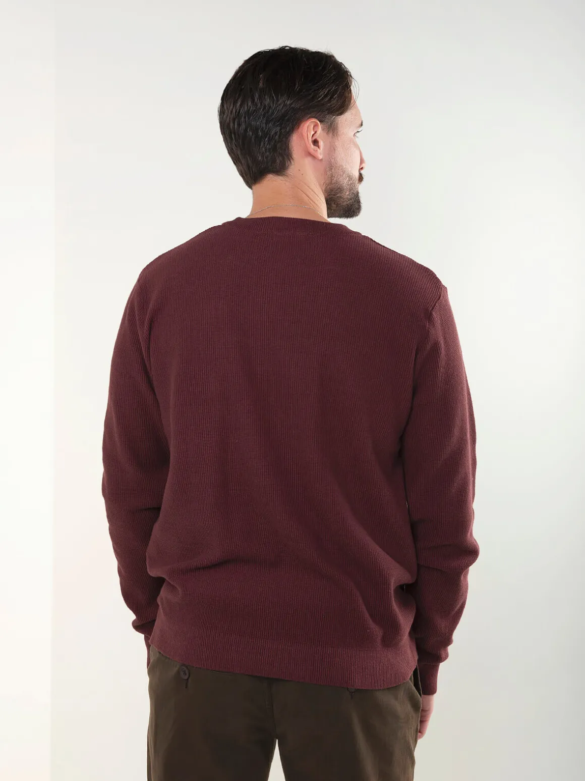 Camisola bordeaux malha estruturada