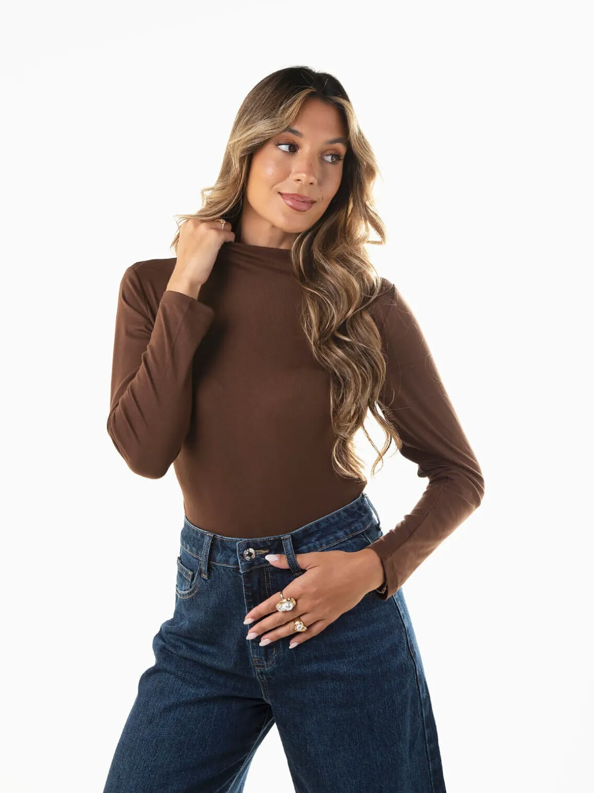 Camisola básica gola subida