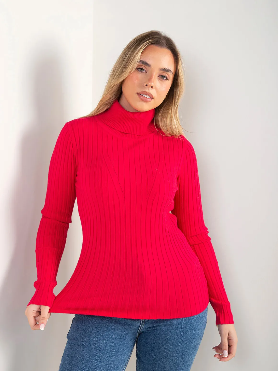 Camisola canela fina gola alta