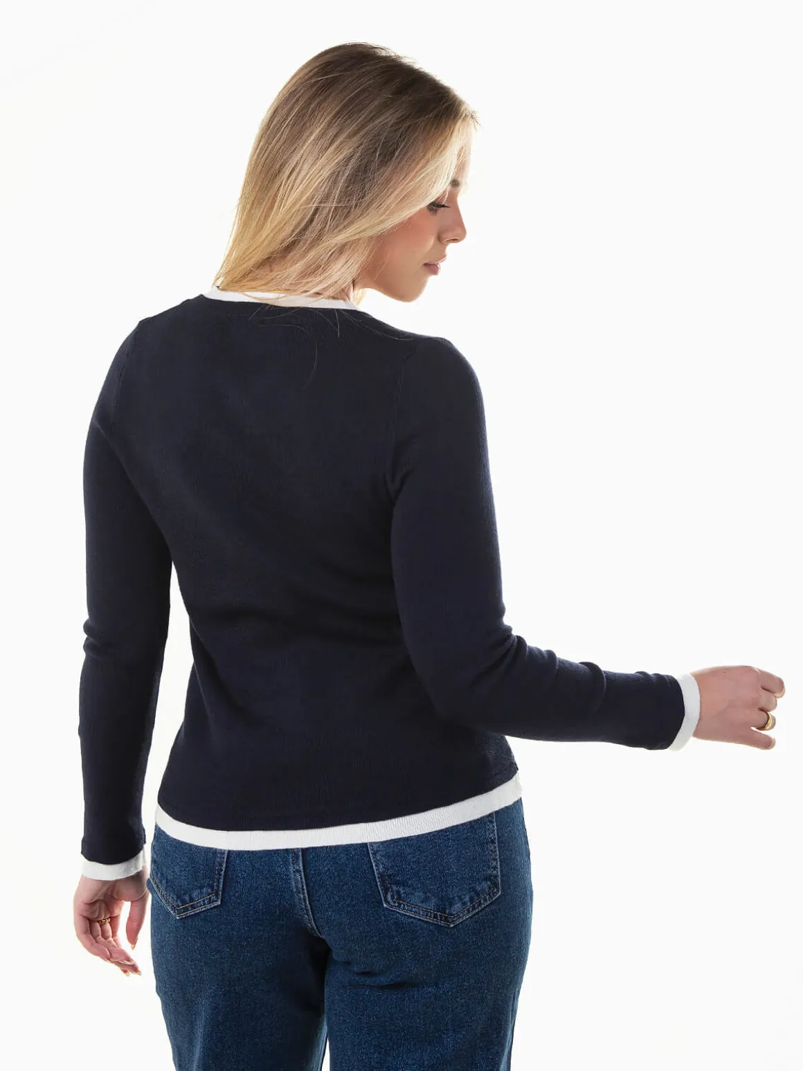 Camisola com detalhe em contraste