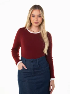 Camisola com detalhe em contraste