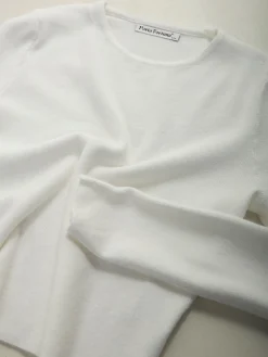 Camisola curta malha canelada