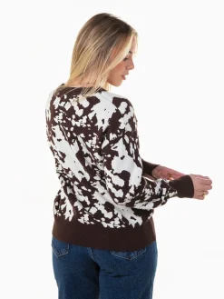 Camisola de malha animal print