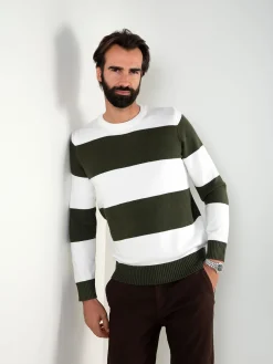 Camisola de malha color block