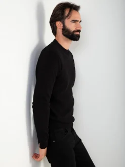 Camisola de malha texturizada