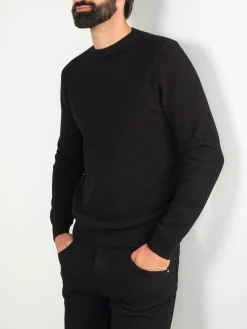 Camisola de malha texturizada