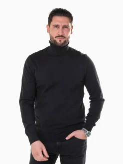 Camisola gola alta malha fina