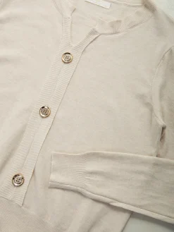 Camisola malha botões decorativos