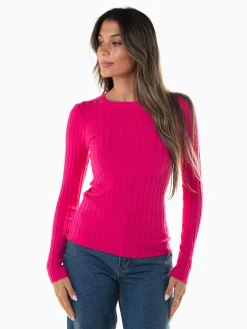 Camisola malha canelada mistura viscose