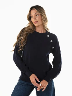 Camisola malha com botões decorativos