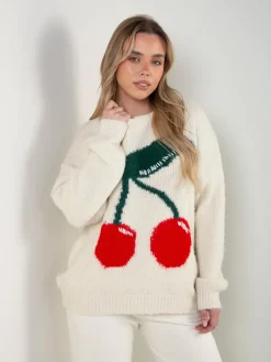 Camisola malha com cerejas