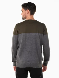 Camisola malha com color block