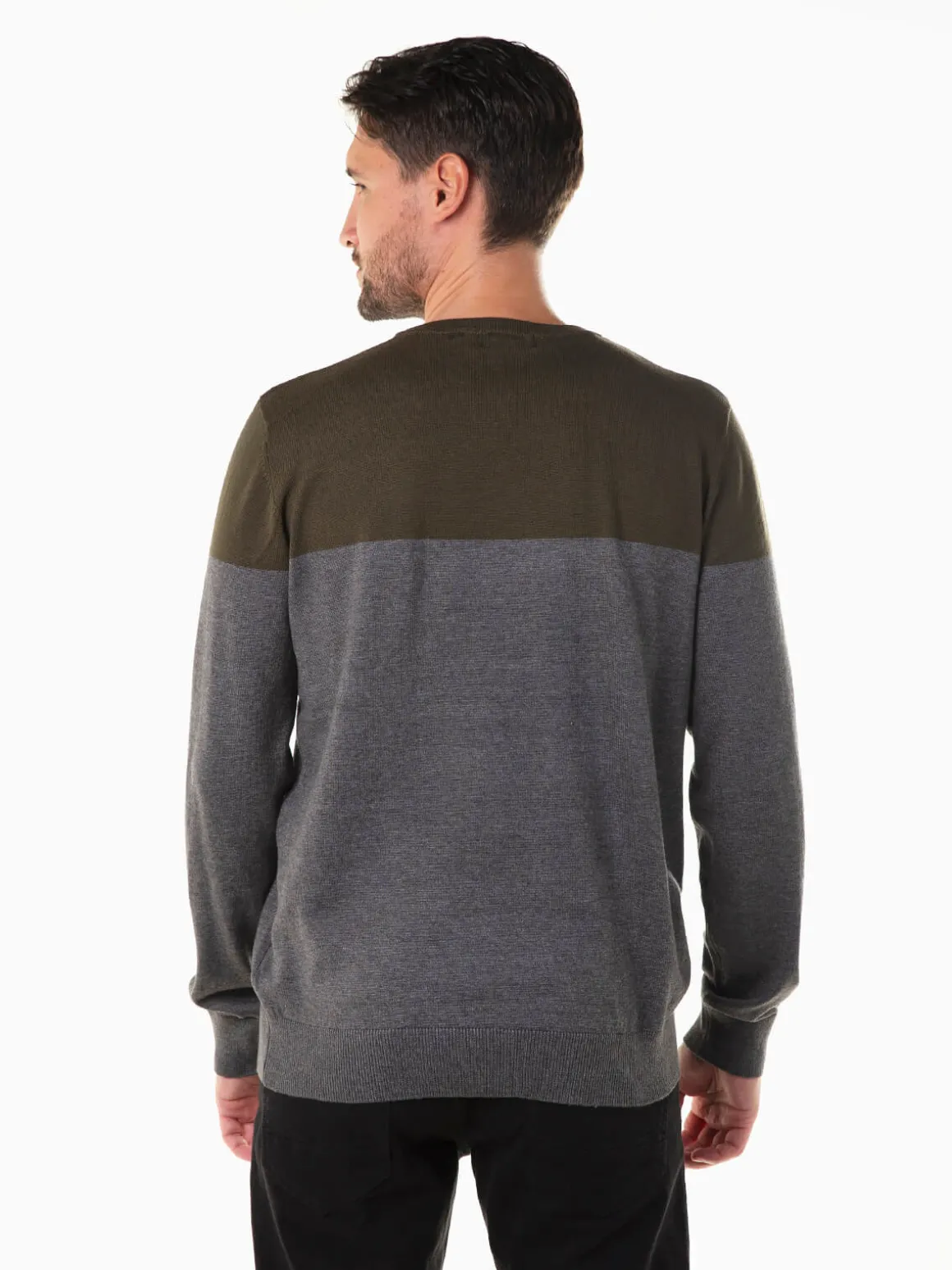 Camisola malha com color block