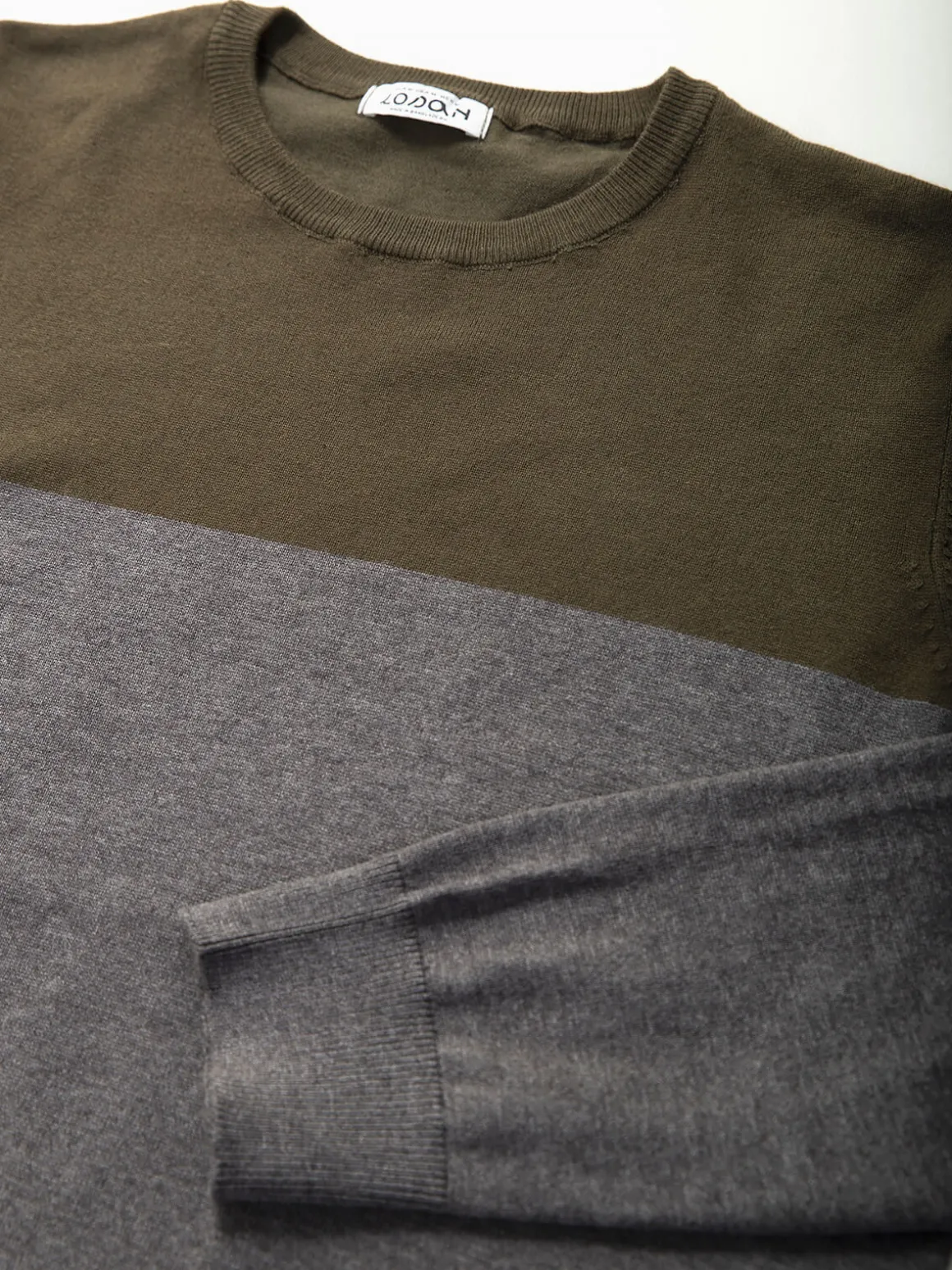 Camisola malha com color block