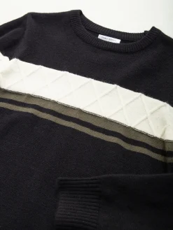 Camisola malha com detalhe losangos